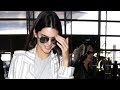 Kendall Jenner Flaunts Her Fashion Sense Enroute To Paris