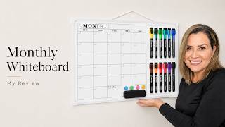 MaxGear Monthly Calendar Dry Erase Board for Wall, 16x12, White Frame - Easy Whiteboard for School