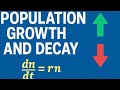 Population Growth &amp; Decay | Application of First-Order Differential Equations