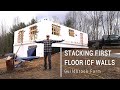 ICF Mountain Homestead: Stacking the First Floor Insulated Concrete Forms