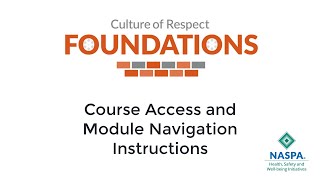 Culture of Respect Foundations Short Course Access Instructions