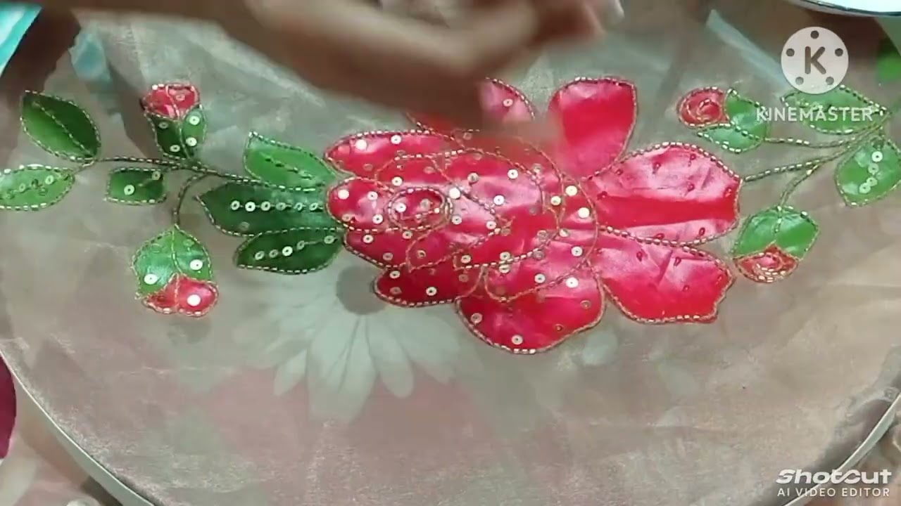 Organza paint dupatta full video 💗💕💗💕