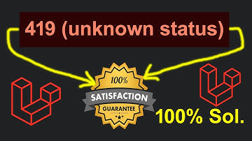 419 (unknown status) ajax post error in laravel in hindi | 419 unknown status