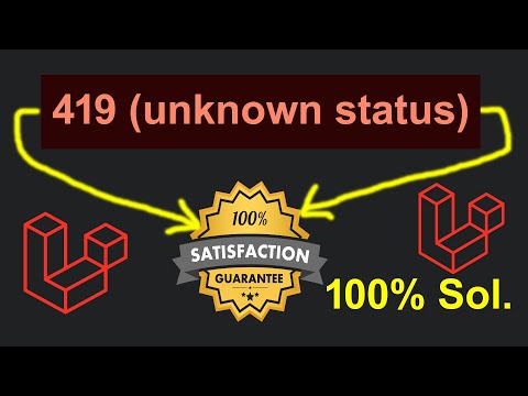 419 (unknown status) ajax post error in laravel in hindi | 419 unknown status