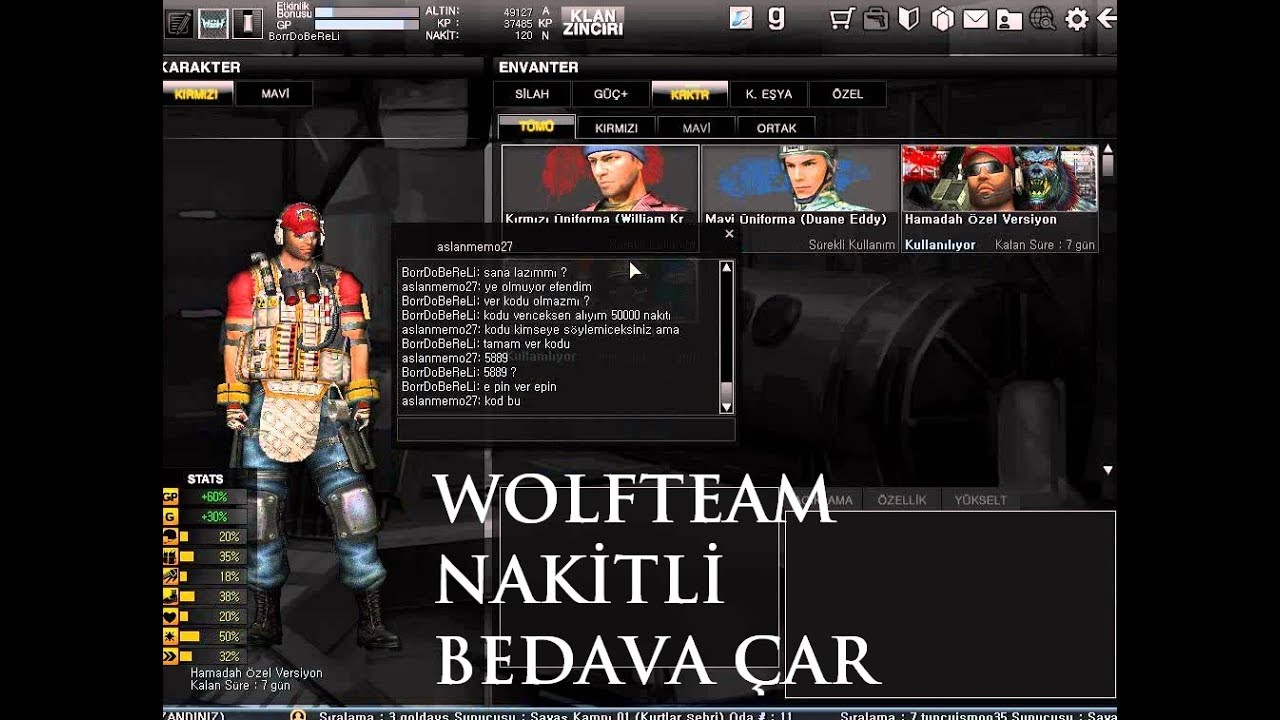 WOLFTEAM bedava çar [takla+set]
