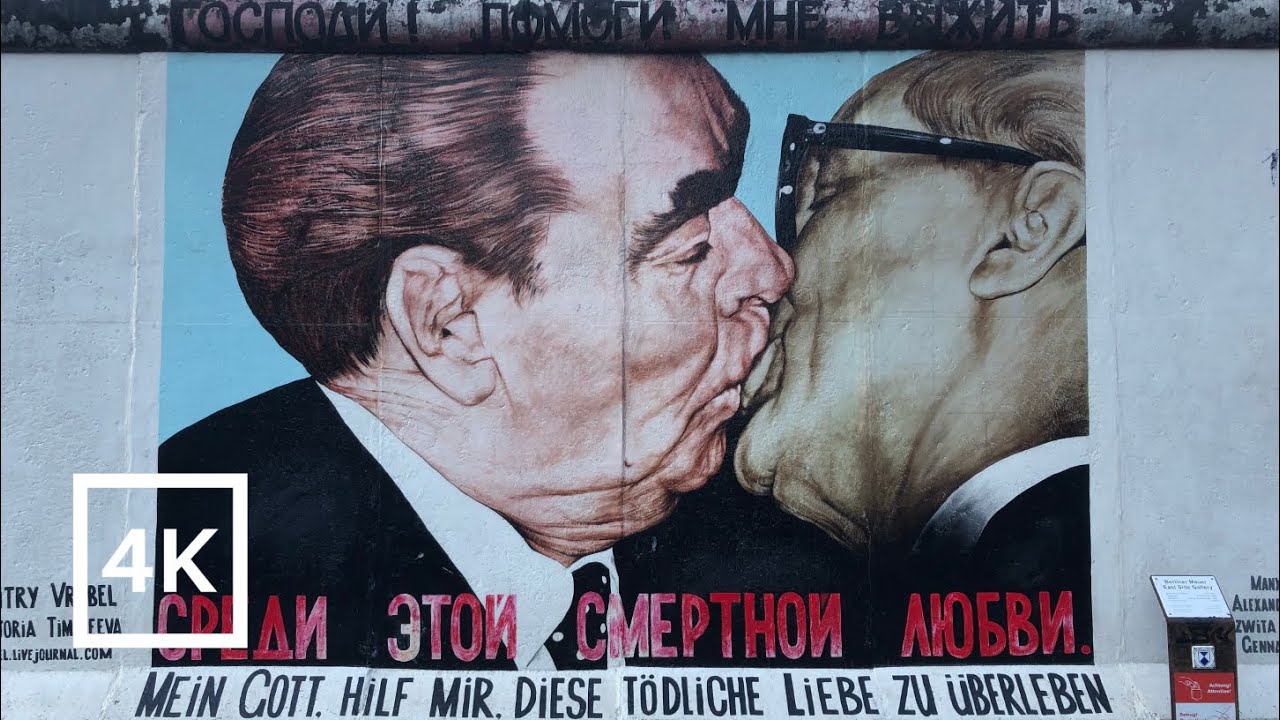 [4K] Berlin Wall (East Side Gallery) + Mercedes Benz Arena - Berliner Mauer [Graffiti / Art]