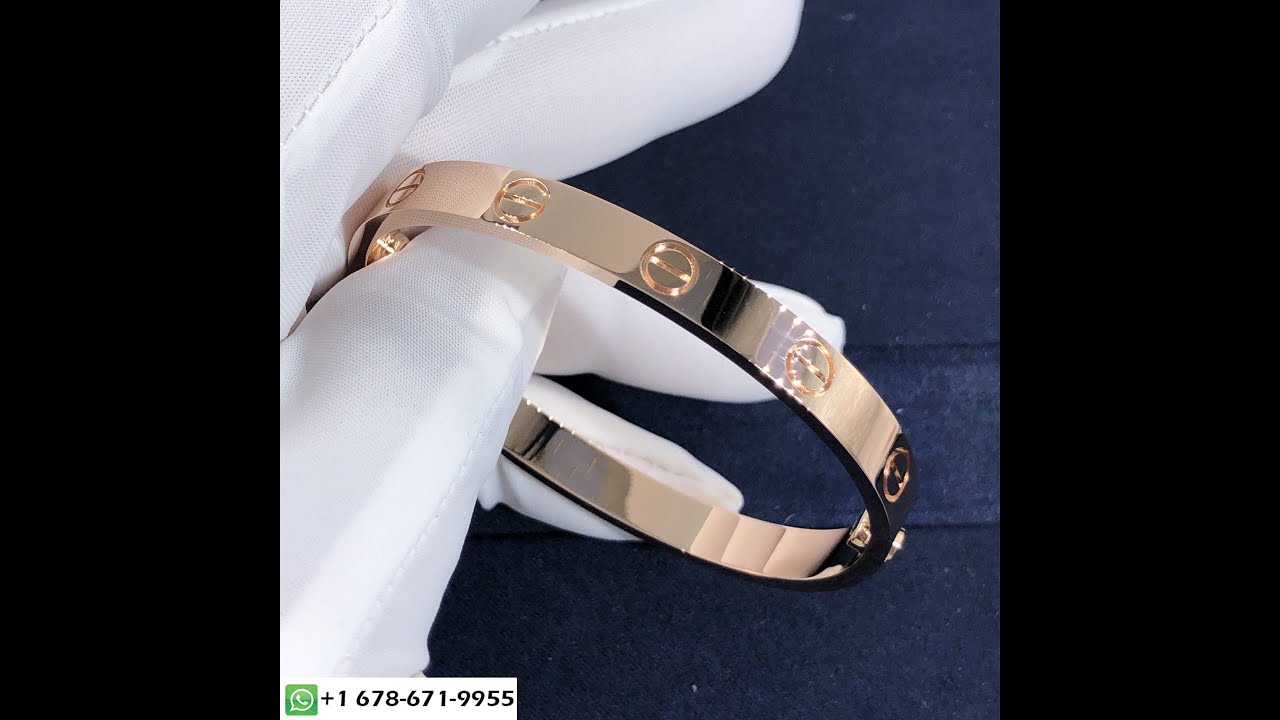 18k pink gold cartier love bracelet
