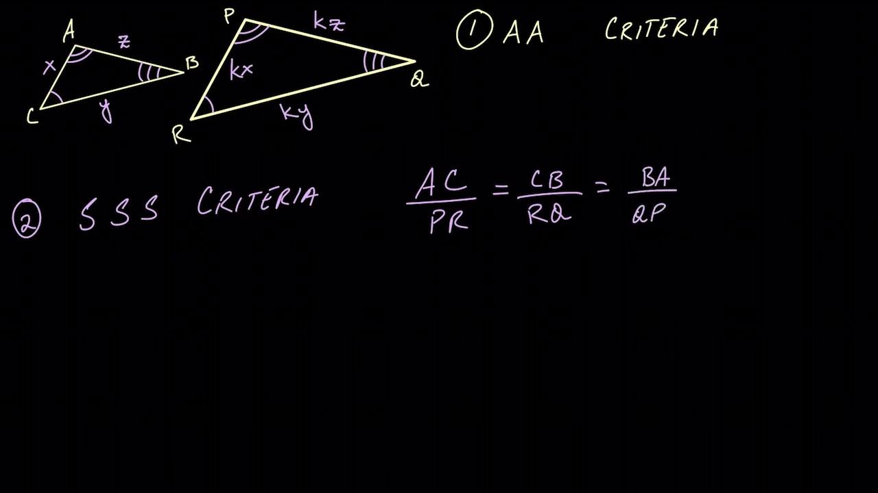 Triangle similarity postulates and criteria Trig App Post Sec Math