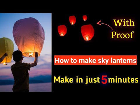 how to make sky lanterns / Sky lanterns / Crafting Idea / hot air balloon #skylantern