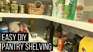 Easy DIY Pantry Shelves