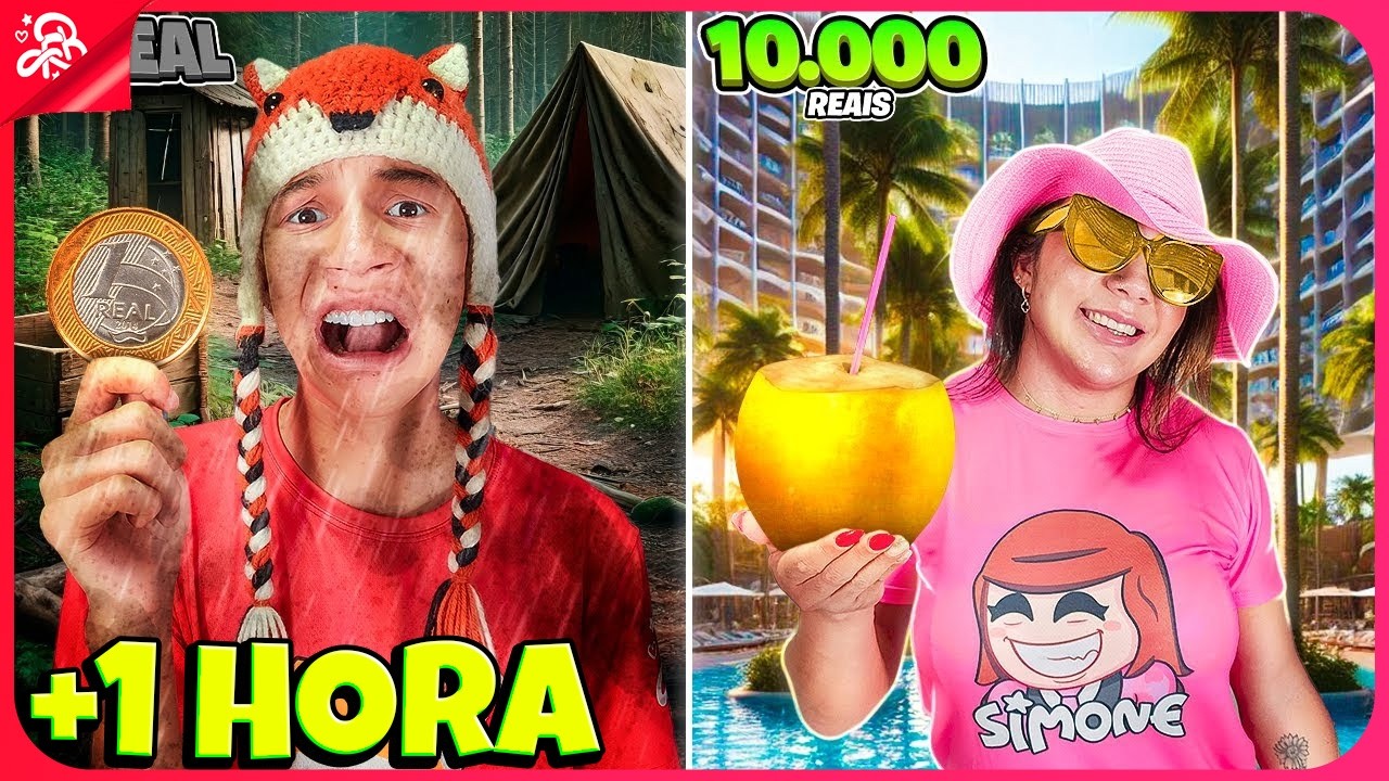 FÉRIAS DE 1 REAL VS 1.000 VS 10.000 DEZ MIL REAIS! +1 HORA CAIXAS MISTERIOSAS