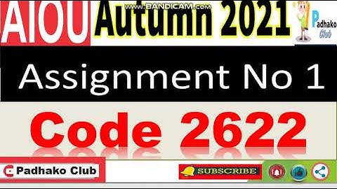⏩ AIOU Code 2622 Solved Assignment No.1 Autumn 2021 ||Level: MA Islamic studies