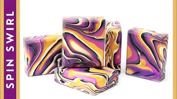 SPIN SWIRL SOAP & recipe | Amazing and Unique pattern 🩷 | Cold Process soap making
