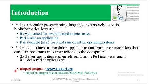 Edu - Bioinfo PERL introduction 1