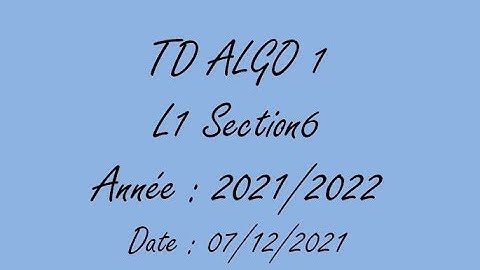 TD ALGO 1/L1/Section 6: Suite EXO1 (Les tableaux) _07-12-2021