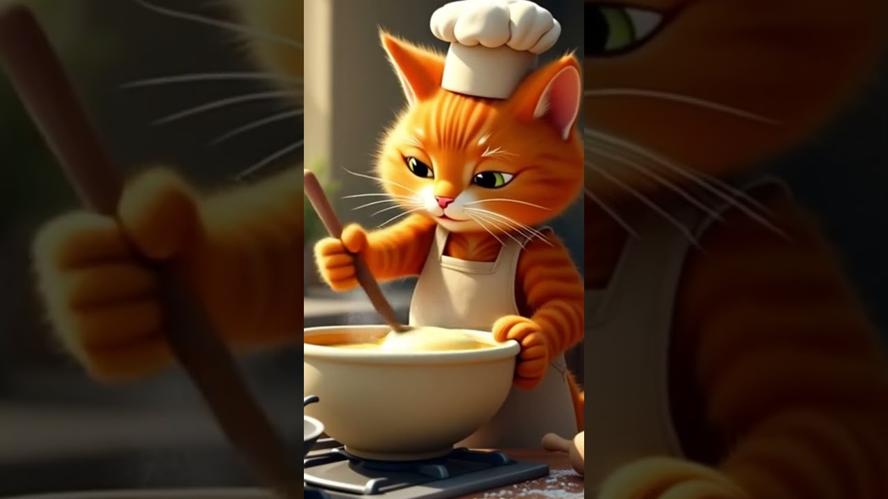 CAT Cooks Pasta 