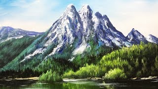 Paint Mountains With Acrylic Paints - lesson 3