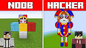 NOOB vs HACKER: I Cheated In a POMNI Build Battle In Minecraft!