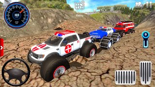 Juego de Carros Fire Truck, Police car, Ambulance Dirt Cars Extreme Off-Road #1 - Android Gameplay screenshot 4