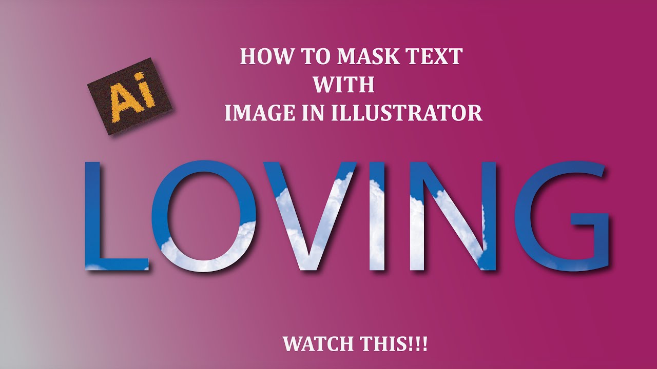 HOW TO MASK TEXT WITH IMAGE #photoshop #illustrator #tutorial #youtube ...