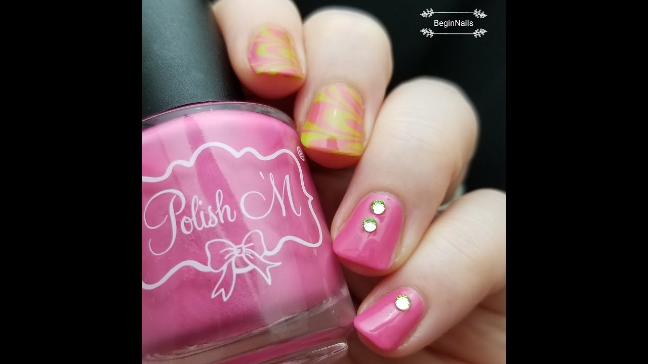 BeginNails Polish 'M Not Really Neon Collection Watermarbles