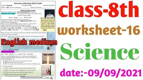 Science worksheet 16 class 8 (9/9/21) English medium/worksheet 16 science class8/class8 science