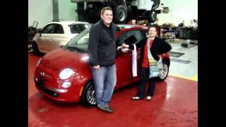 Michelle Moore and Her Rosso Red FIAT 500 Lounge