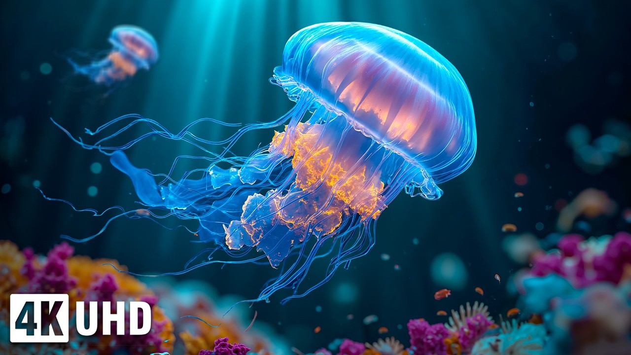 Marvel at Sea Creatures in The Best 4K ULTRA HD Aquarium - Dive Into the Deep Blue Ocean World