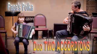 "Papa's Polka" Duo TWO ACCORDIONS Maria & Sergei Teleshev (2016)