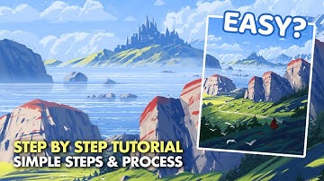 Landscape Digital Painting - Step-By-Step Tutorial (Using a Lush Palette)