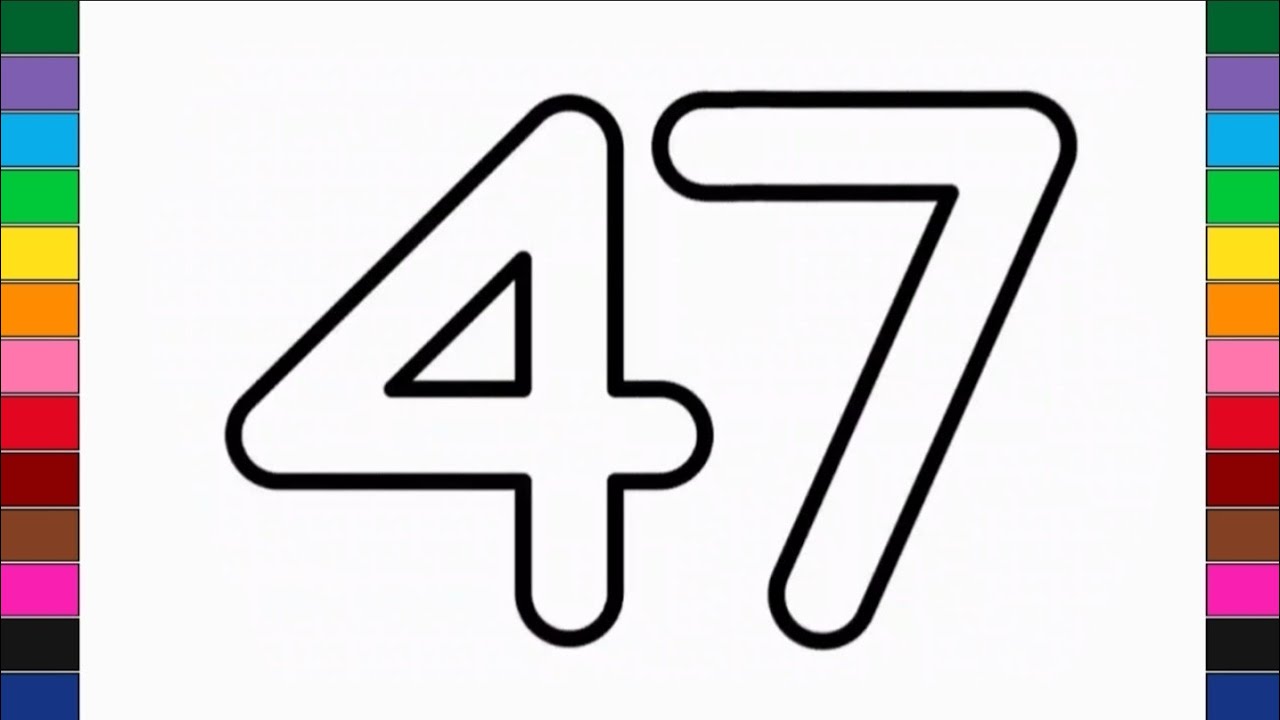 Learn to write forty seven | Numbers Train 47 | #100 #learning - YouTube