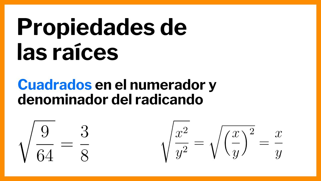 REGLA DEL COCIENTE PARA SIMPLIFICAR RAÍCES CUADRADAS  Raiz cuadrada,  Lecciones de matemáticas, Secundaria matematicas