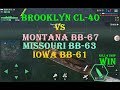 BATTLE OF WARSHIP | BROOKLYN CL-40 VS MONTANA BB-67, MISSOURI BB-63 AND IOWA BB-61 .