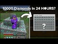 Mining Diamonds For 24 HOURS Straight in Minecraft Survival