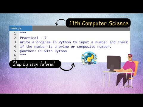 Class 11 CS Practical – Prime number program 🐍 | Python Practical programs