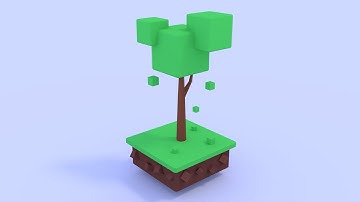Моделирование дерева в Blender 3D l Low Poly l Timelapse l