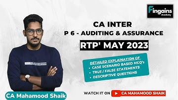 CA INTER AUDITING RTP MAY