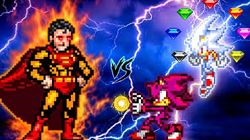 Superman V2 OP (New) VS Hyper Sonic V3 OP & Shadow Ultra Ego OP in Jump Force Mugen😱