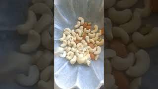 Cashew and Almond Nuts Dropping asmr nuts snackvideo