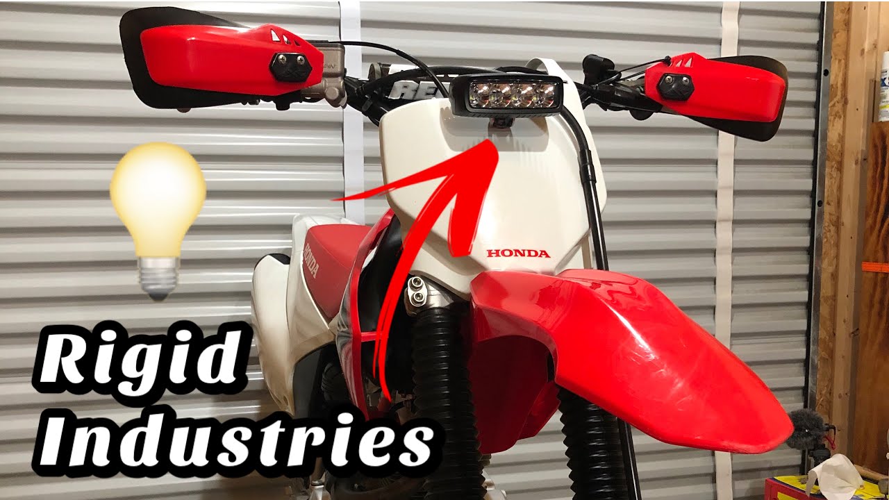 Dirtbike LED Light Bar Install ~ Warning Extreme Brightness! - YouTube