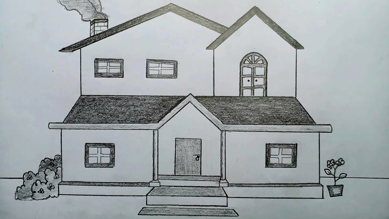 One story house drawing - 52 photo