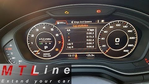 Audi A4 B9, MY2017 - lap timer activation in Virtual Cockpit - vključitev štoparice