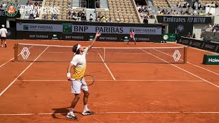 Stefanos Tsitsipas & Alejandro Davidovich Fokina full practice at Roland Garros 2024 | Practice Pass