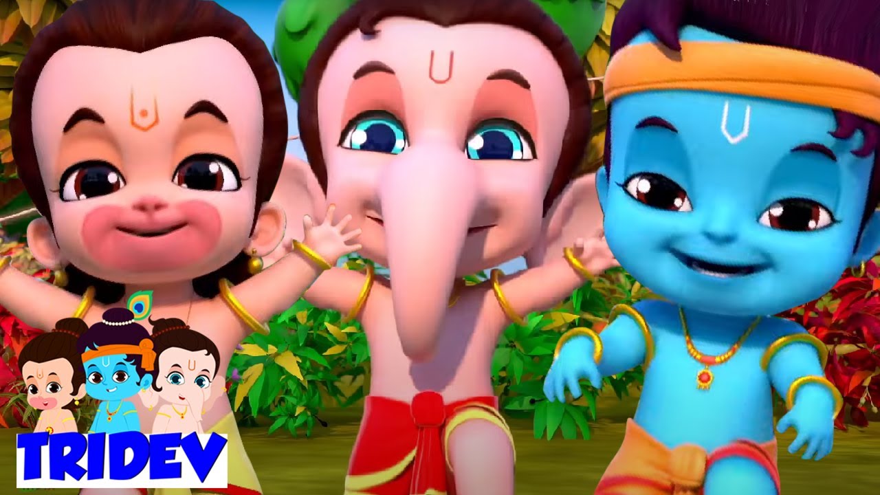 Lukka Chuppi | Hide & Seek Song | Tridev Hindi Nursery Rhymes | Hanuman,  Chotu Ganesha & Krishna