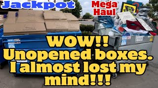 DUMPSTER DIVING - MANY BOXES Of BRAND-NEW MERCHANDISE! YOU WON'T BELEIVE IT. I ALMOST LOST MY MIND!!