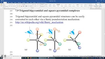 7 9 Trigonal Bipyramid vs Square Pyramid Berry Mechanism