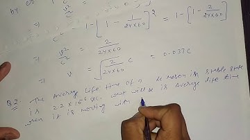 Numerical based upon Time Dilation for B.sc 1st year by Sapna Agarwal
