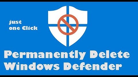 Permanently Delete Windows Defender (Just In One Click)