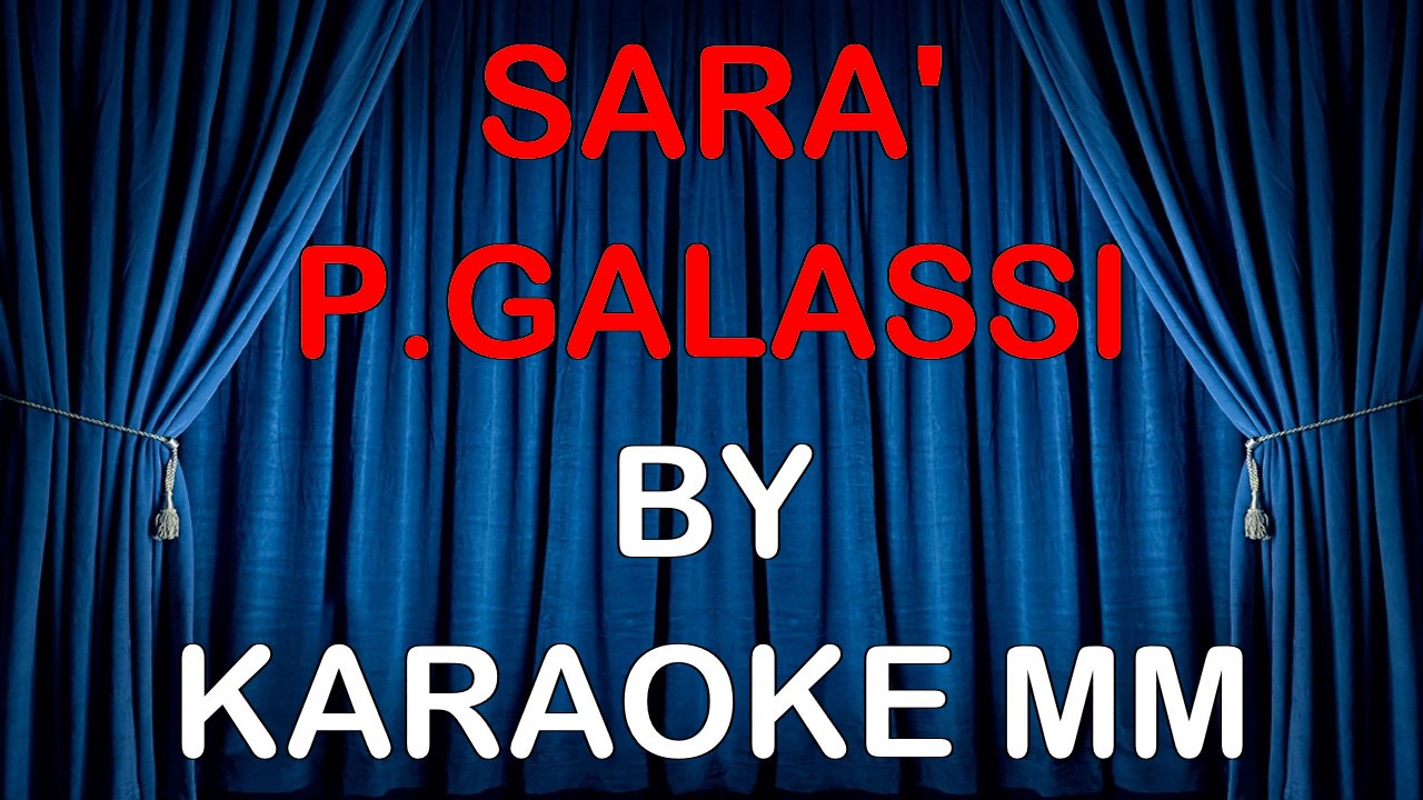 Pietro Galassi  e Valentina orchestra Bagutti   Sarà DUETTO KARAOKE MM (fair use)