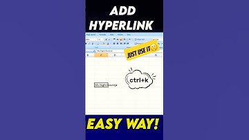How to Add Hyperlink in Excel | Excel Shortcut| Quick Excel Tips | #spreadsheets #excel #shorts